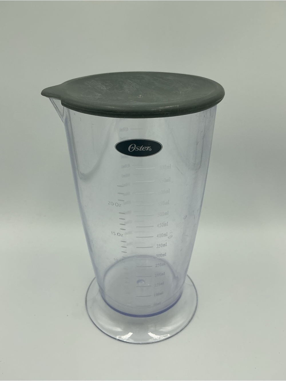 Oster 3 Cups 700ml Blender Measuring Cup Pour Spout Rubber Lid Replacement Clear